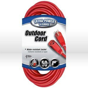 02408 Coleman Extension Cord,14/3 SJTW,L 50',Amps 15,Voltage 125 VAC