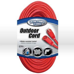 02409 Coleman Extension Cord,14/3 SJTW,L 100',Amps 15,Voltage 125 VAC