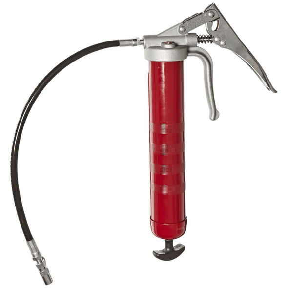 555-E Alemite Grease Gun,Pistol grip gun,Sm,L 16",Aluminum,Working PSI/5500,-Flexible hose
