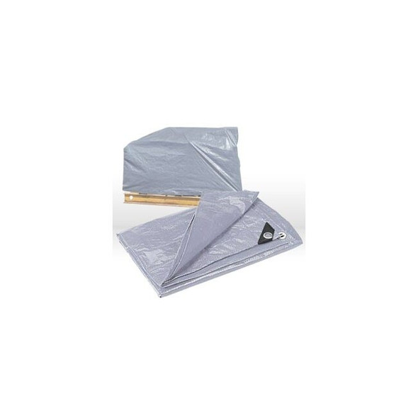 21620 CSM Tarps Super Duty Tarp,Plastic Corner Sleeve,16x20,Silver