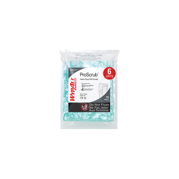 WypAll PowerClean ProScrub Heavy Duty Wet Towels 91367