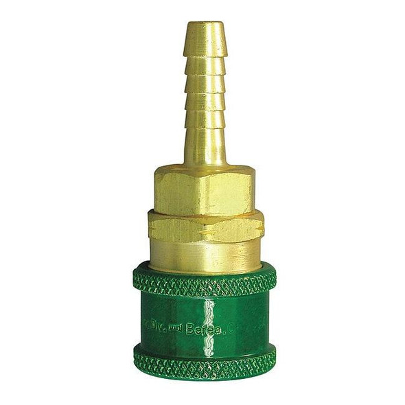 Hansen Coupler Body,Hose Barb,1/4,Brass GR608