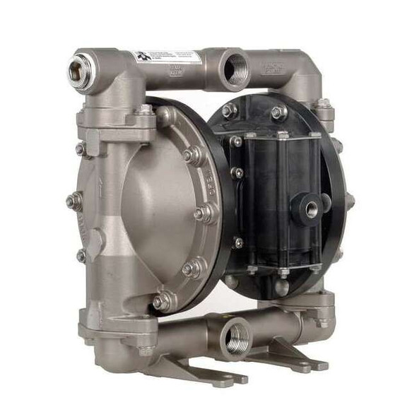 Double Diaphragm Pump, Stainless steel, Air Operated, PTFE, 52 GPM