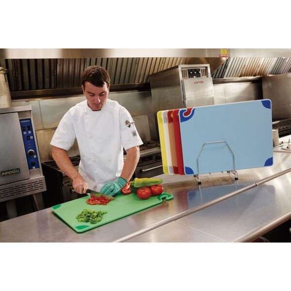 San Jamar Cutting Board,12x18 in,Blue CBG121812BL