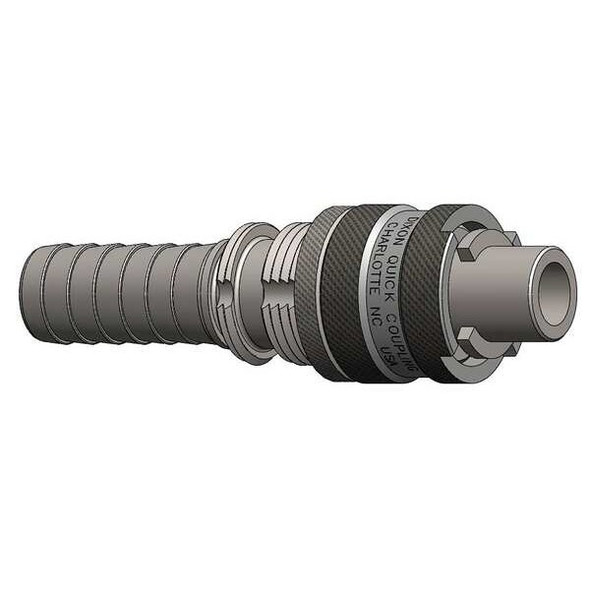 Dixon Barb to Bowes Nipple,Barb,1/2,Brass N4S4-B-LS