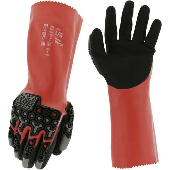 SpeedKnit M-Pact Chemical S5EP02Gloves,PR, Cut Level A4 ,Nitrile ,Sandy ,9 1 PR