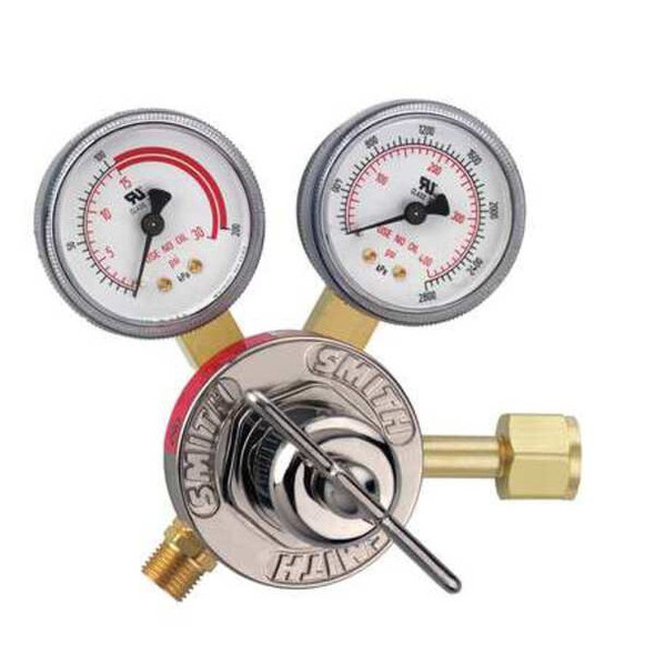 Gas Regulator, Acetylene, Single Stage, 0.825"-14 Inlet, 9/16"-18 Outlet, 15 psi