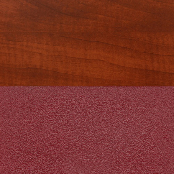 Kobe Round Table & Chair Set, Wood, Metal, Plastic Top, Cherry  TKB42RNDCH47BY