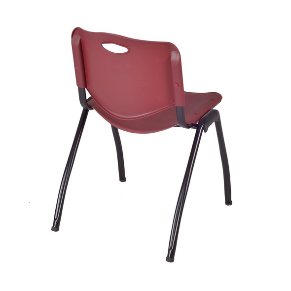 Cain Round Table & Chair Set, Wood, Metal, Plastic Top, Cherry  TB42RNDCH47BY