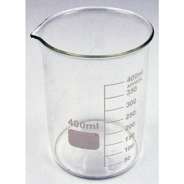 Beaker,Low Form,Glass,400mL,PK6 (Formerly Lab Safety Supply)