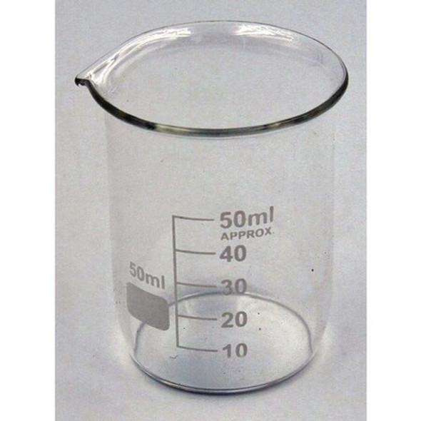 Beaker,Low Form,Glass,50mL,PK12 (Formerly Lab Safety Supply)