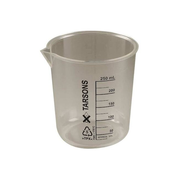 Manufacturer Varies Beaker, 250mL, Polymethylpentene, PK6 6FAF1