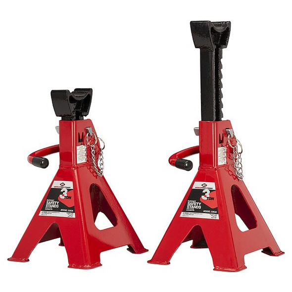 American Forge & Foundry Jack Stand,Heavy Duty,Ratchet,3 ton,PR 3303A American Forge & Foundry Jack Stand,Heavy Duty,Ratchet,3 ton,PR 3303A
