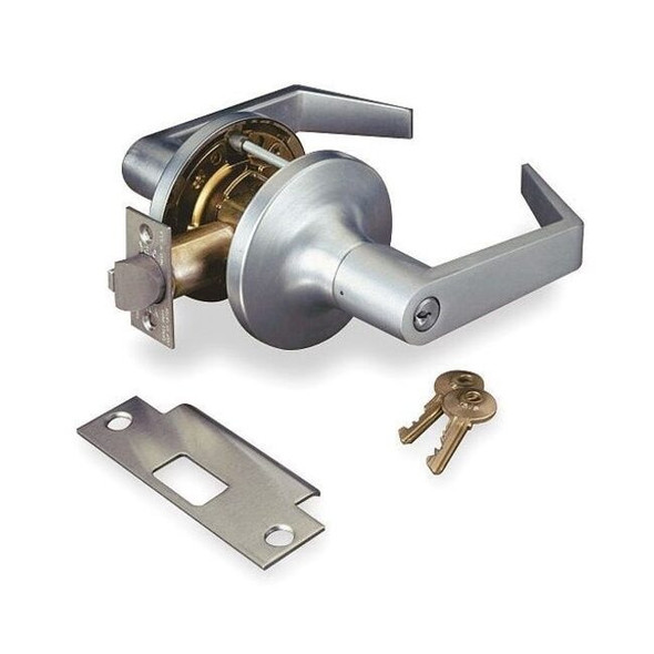 Assa Abloy Accentra Lever Lockset,Mechanical,Entrance AU5407LN x 626 x YMS