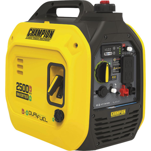 Champion 2500W Dual Fuel Recoil Inverter Generator with CO Shield 201323
