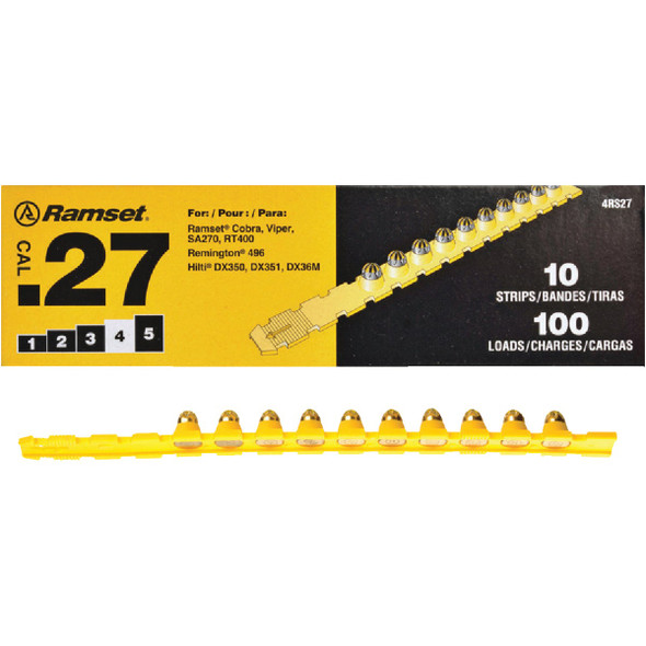 Ramset .27 Caliber Level 4 Yellow Powder Load (100-Pack) 00667