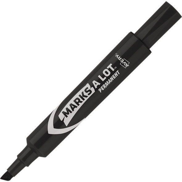 Marks-A-Lot Black Regular Chisel Tip Permanent Marker (2-Pack) 07902 972756