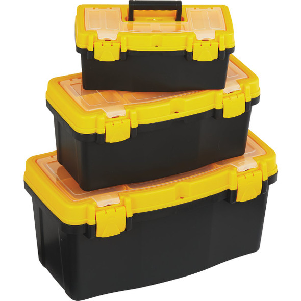 Plastic Toolbox Set (3-Piece)