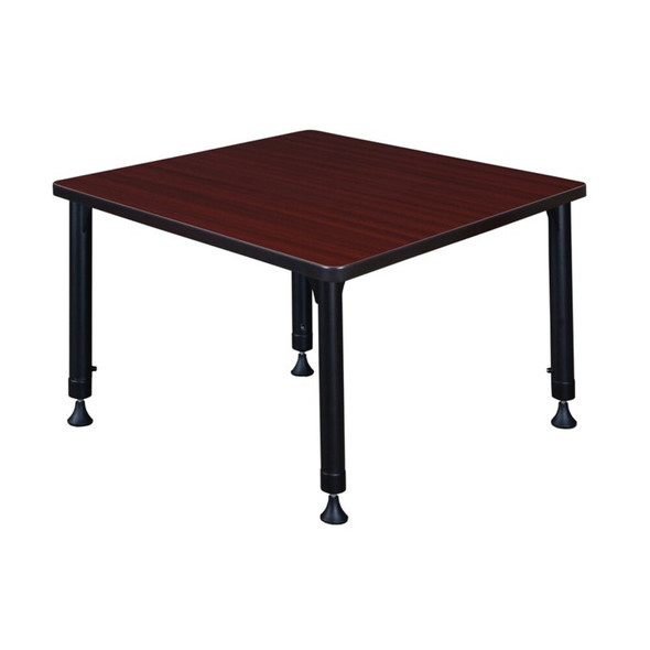 Square Square Classroom Tables, 30 W, 30 L, 23-34 H, Wood, Metal  TB3030MHAPBK