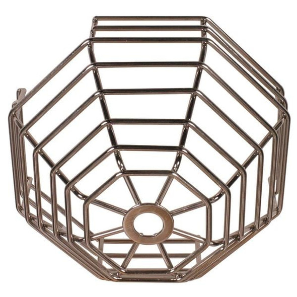 Smoke Detector Guard, Stainless Steel, Surface Mount, 7 3/8 in W x 7 3/8 in H x 4 1/2 in D, Silver