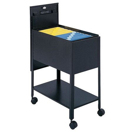 Safco Mobile Tub File,w/Lock,Letter,Black 5362BL