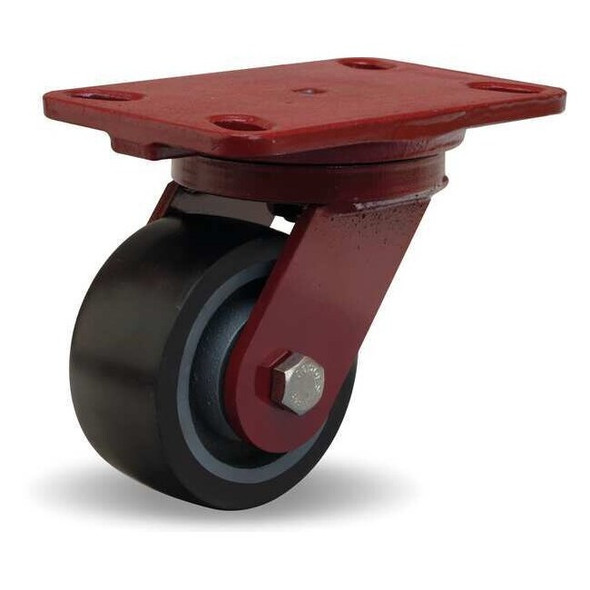 Hamilton Plate Caster,Swivel,Polyurethane,5 5/8"H S-HS-4DB70