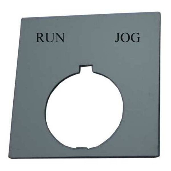 Eaton Legend Plate,Square,Run Jog,Black HT8SP44