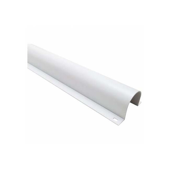 Wire Guard, 4 in H, 25 ft L, 4 in W, 1 Channel, PVC, White