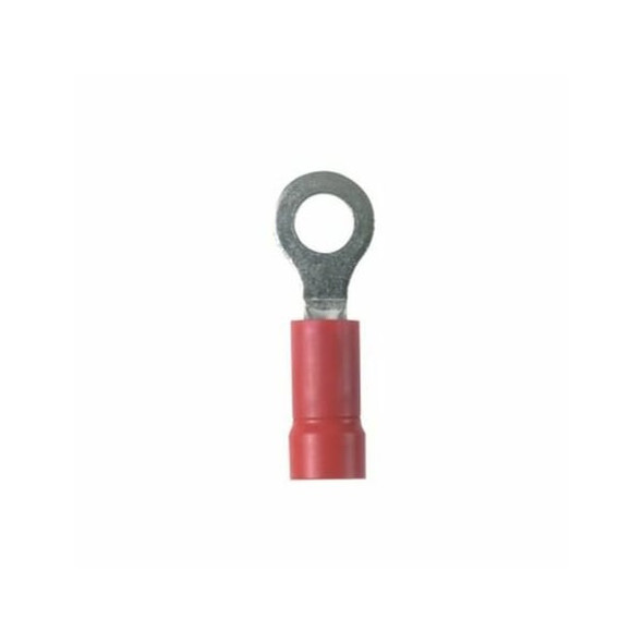 Panduit Ring Terminal,#8,Red,600V,PK100 PV18-8R-CY