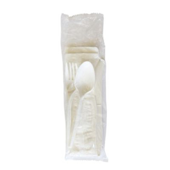 Boardwalk® CUTLERY,KIT,F,K,TS,NAP,WH BWK4COMBOKITPP