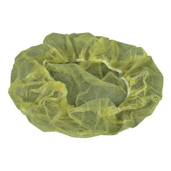 Cellucap Bouffant Cap, Polypropylene, 24 in Dia., Yellow, L, 1000 PK BIX4HSYL