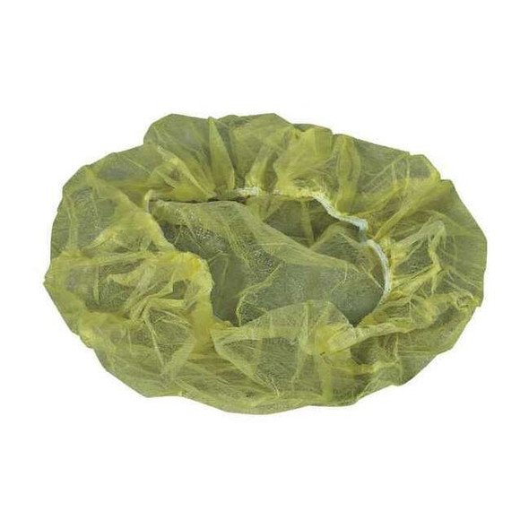 Cellucap Bouffant Cap, Polypropylene, 24 in Dia., Yellow, L, 1000 PK BIX4HSYL
