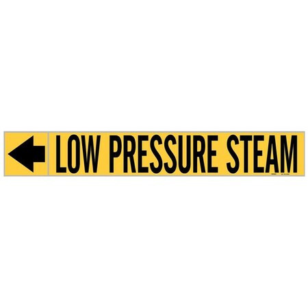 Brady Pipe Marker,Low Pressure Steam,1 In.H 20445