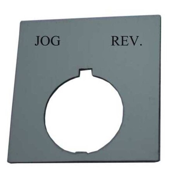Eaton Legend Plate, Square, Jog-Rev., Black HT8SP21
