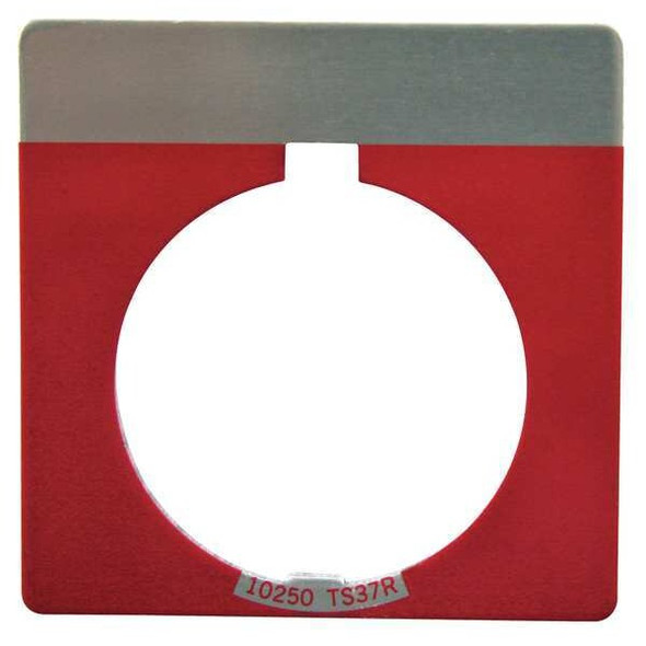 Eaton Cutler-Hammer Blank Legend Plate,Square,Red 10250TS37