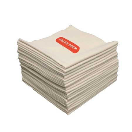 Green Boom Sorbent Pad, 40 gal, 15 in x 20 in, Fuel, Oils, Beige, Cotton M2015