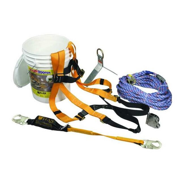 Miller Roofer's Fall Protection Kit, Size: Universal BRFK25-Z7/25FT