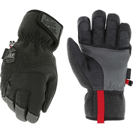 CWKWS-58 Mechanics Gloves, Synthetic Leather Palm, PrimaLoft Back, 8, Black/Gray