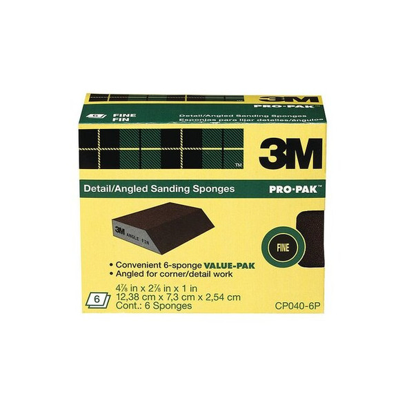 3m Angled Sanding Sponge CP040-6P,2 7/8,PK4 CP040-6P