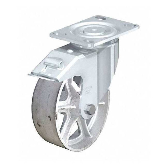 Manufacturer Varies Plate Caster,1250 lb. Load,Silver Wheel LH-C080R-16-FI