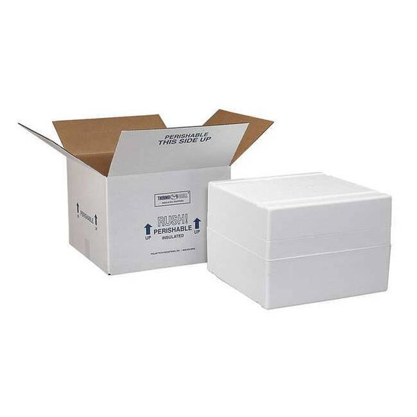 Polar Tech Industries Insultaed Multi-Depth Bio Shipper Foam & Carton,PK4 XM8C