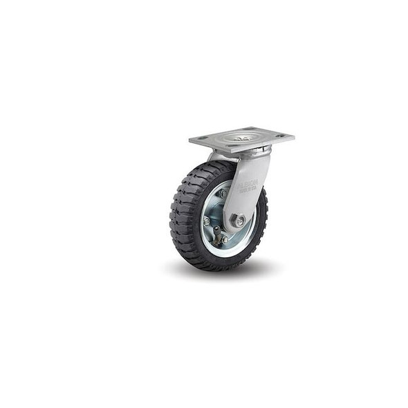 8" X 2-1/2" Rubber Pneumatic Swivel Caster, No Brake, Loads Up To 220 lb