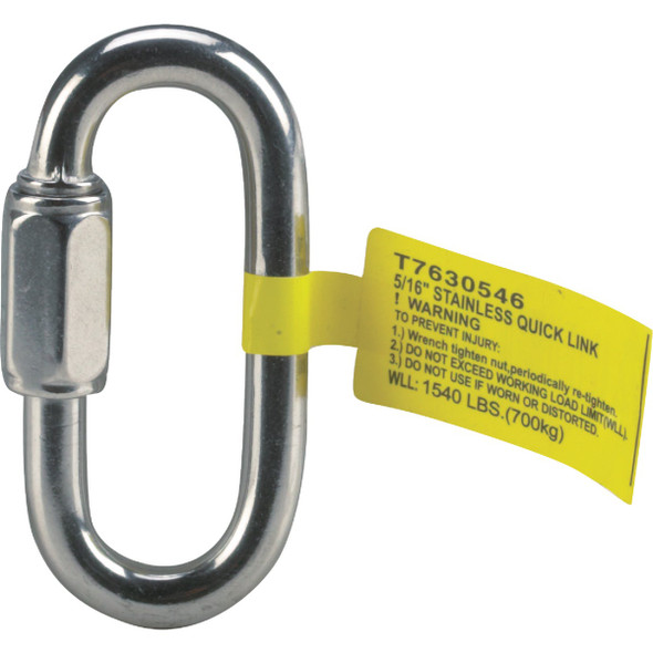 Campbell 5-16 In. Polished Cast Stainless Steel Quick Link T7630546 708197