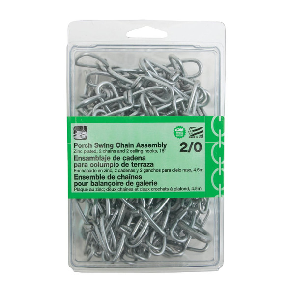 Campbell #2/0 255 Lb. Working Load Limit Steel Porch Swing Chain Kit Campbell #2/0 255 Lb. Working Load Limit Steel Porch Swing Chain Kit
