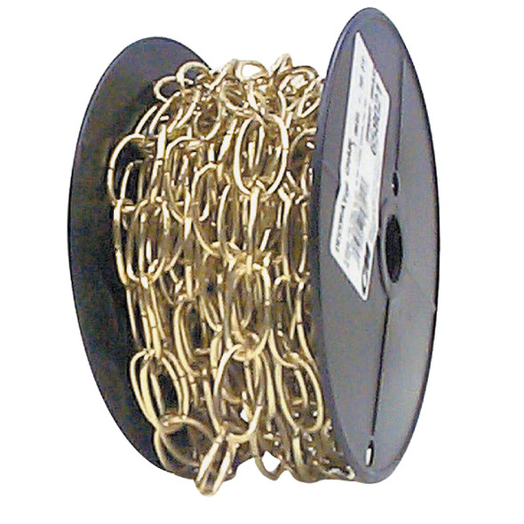 Campbell #10 60 Ft. Brass Finished Metal Craft Chain 0722000