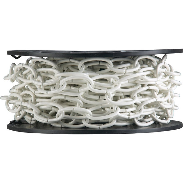 Campbell #10 40 Ft. White Poly-Coated Metal Craft Chain T0722004N 713450