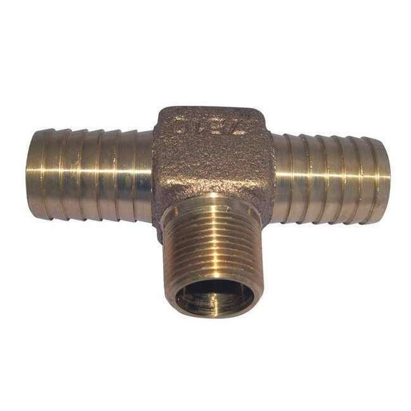 Campbell 1" Barb x 1" Barb x 3/4" MNPT Low Lead Brass Tee HT4-3TLF
