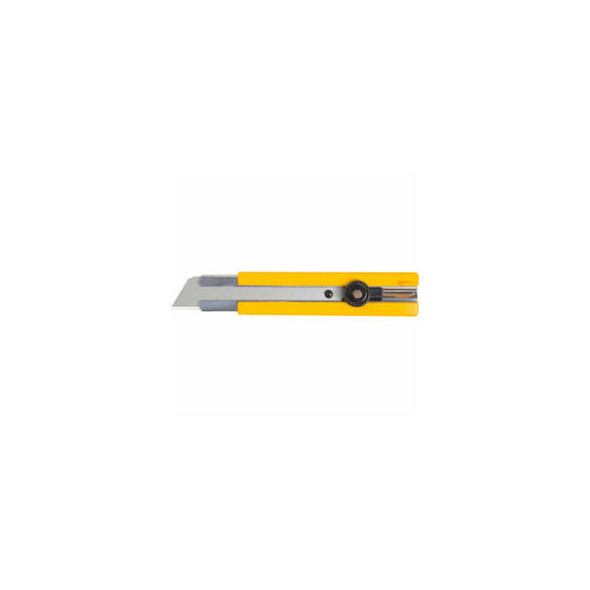 OLFA H-1 Rubber Inset Grip Ratchet-Lock Utility Knife - Yellow