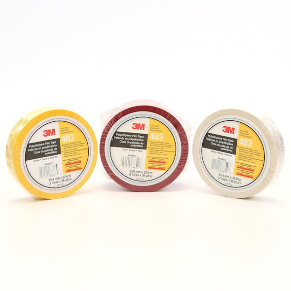 3m Film Tape,2inx36 yd,Black,5.3 mil,PK24 483