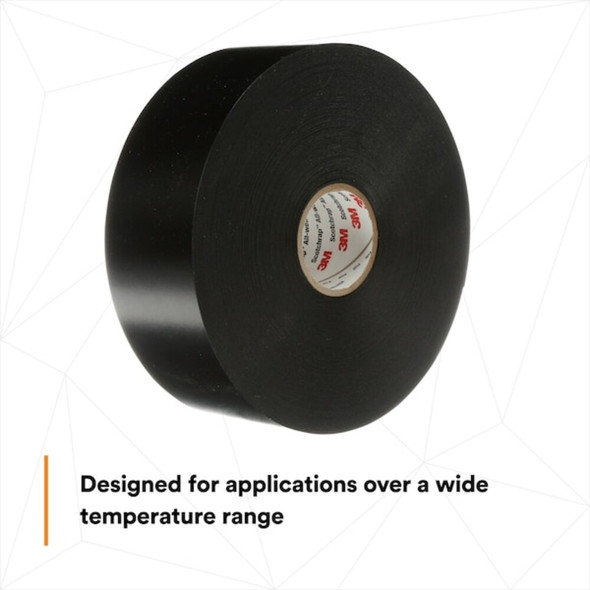 3m ElectricalTape,Black,33-3-8ydL,2inW,PK12 51-UNPRINTED-2x100FT